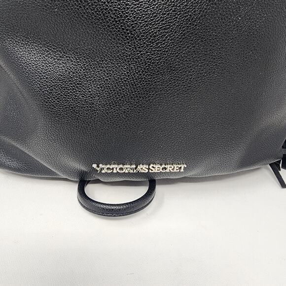 Victoria's Secret Backpack Black Faux Leather Bucket Pouch Fashion Show NWT 2015 - Picture 2 of 9